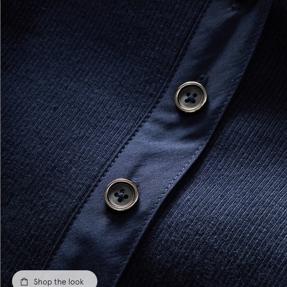 Veronica Beard Midnight Blue Button-Up Top - Picture 3 of 5